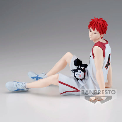 Figuras BANDAI BANPRESTO Kuroko's Basketball ÚLTIMO PARTIDO | Figuras de anime de Kuroko, Kagami, Aomine, Akashi, Murasakibara, Kise y Midorima en pose informal con el cachorro Kuro Junior. Ideal para aficionados y coleccionistas.