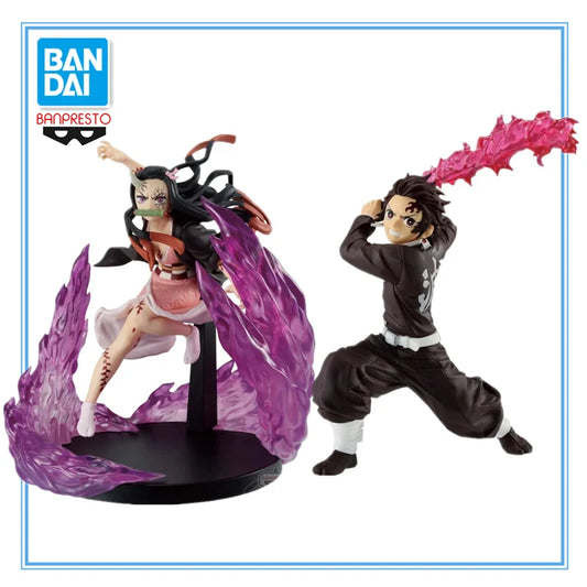 Figuras BANDAI Demon Slayer Vibration Stars Plus de 11 cm | Figuras de PVC Demon Slayer de Kamado Tanjiro y Nezuko, edición Vibration Stars Plus. Perfecto para coleccionistas y niños amantes del anime.