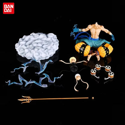 30cm One Piece Figure | Enel with Double Head PVC figure representing Enel, the god of lightning, with two interchangeable expressions. Ideal for One Piece fans, this collectible statue is perfect as a decoration or gift 