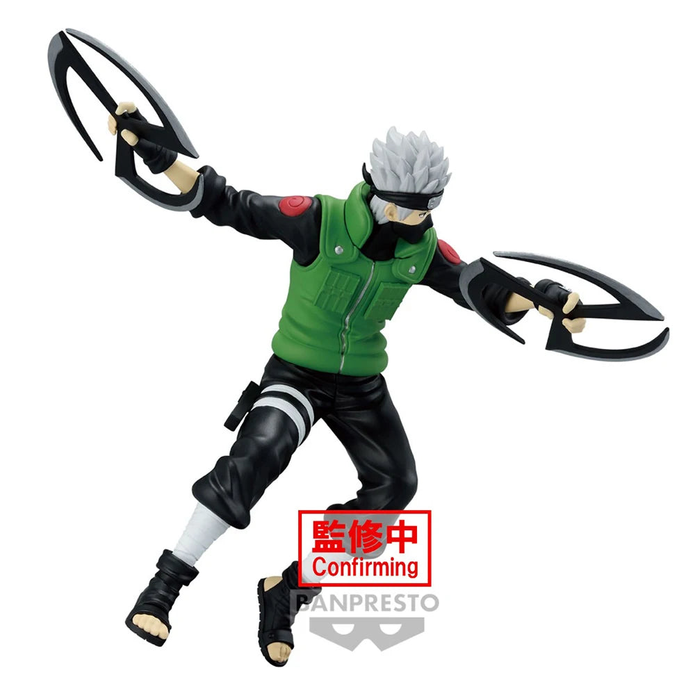 Figura Banpresto Original Bandai de 13cm | Modelo en PVC de Kakashi Hatake. Ideal para decoración de escritorio o como regalo para niños y fanáticos del anime.