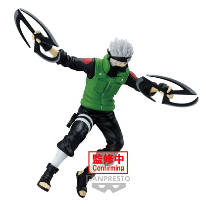 Figura Banpresto Original Bandai de 13cm | Modelo en PVC de Kakashi Hatake. Ideal para decoración de escritorio o como regalo para niños y fanáticos del anime.