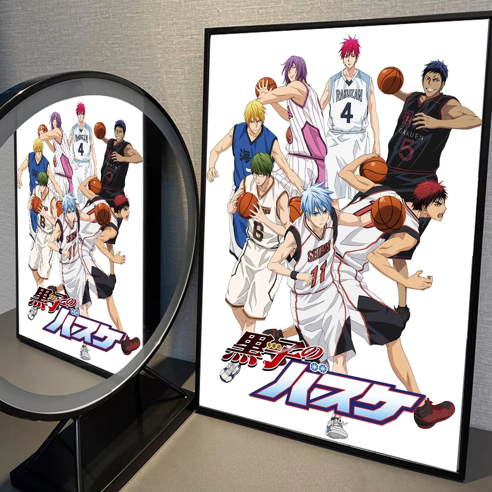 Posters Anime Kuroko No Basket | Stickers en papier blanc adhésif, parfaits pour décorer chambres, cafés ou bars avec un style kawaii. Idéal pour les fans d'anime