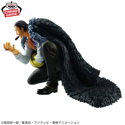 Figura BANDAI de 11cm (Edición Battle Record) One Piece | Figura de PVC Banpresto que representa al Cocodrilo en acción. Perfecto para coleccionistas y fanáticos de One Piece.