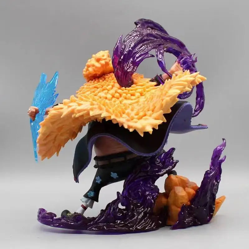 Figura de una pieza de 22 cm | Figura que representa a Barbanegra (Marshall D. Teach) del manga One Piece. Ideal para coleccionistas y como decoración de interiores. Perfecto para completar una colección o regalar a los fans de One Piece. 