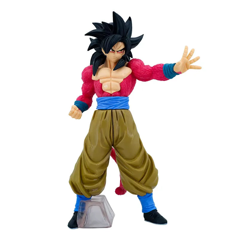 27cm Figurine Dragon Ball | Son Goku Super Saiyan 4 taille extra large. Parfait pour les collectionneurs et un superbe cadeau pour les fans de Dragon Ball GT