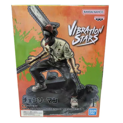 Figura original Bandai Banpresto de 12-14 cm (edición Vibration Stars) Chainsaw Man | Modelos de PVC de Denji y Power en acción. Perfecto como juguete de acción, regalo o coleccionable para fans.