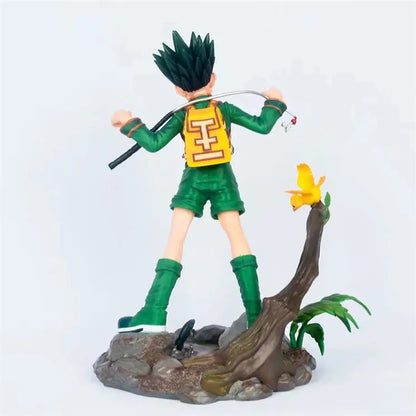 28cm Figurines Hunter X Hunter | Gon Freecss et Killua Zoldyck. Ces modèles détaillés sont parfaits pour les fans de l'anime, excellent cadeau ou pièce de collection