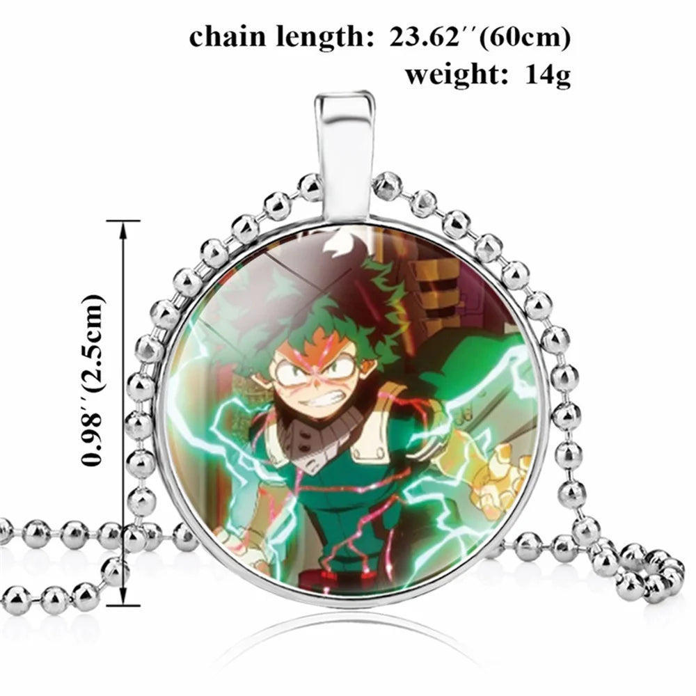 Collar My Hero Academia con un elegante colgante redondo, inspirado en los personajes de My Hero Academia. Accesorio ideal para completar un look o regalar