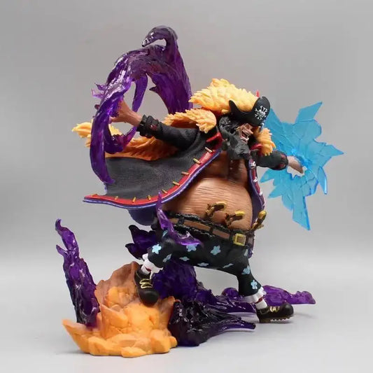 Figura de una pieza de 22 cm | Figura que representa a Barbanegra (Marshall D. Teach) del manga One Piece. Ideal para coleccionistas y como decoración de interiores. Perfecto para completar una colección o regalar a los fans de One Piece. 