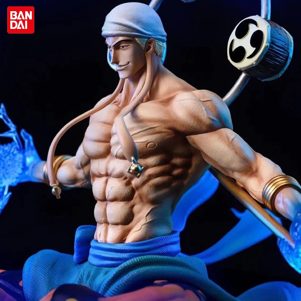 30cm One Piece Figure | Enel with Double Head PVC figure representing Enel, the god of lightning, with two interchangeable expressions. Ideal for One Piece fans, this collectible statue is perfect as a decoration or gift 