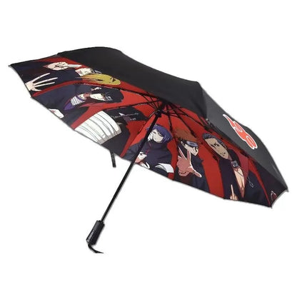28.5*3*3cm Parapluie Naruto avec mécanisme automatique personnages du village de konoha et de l'akatsuki