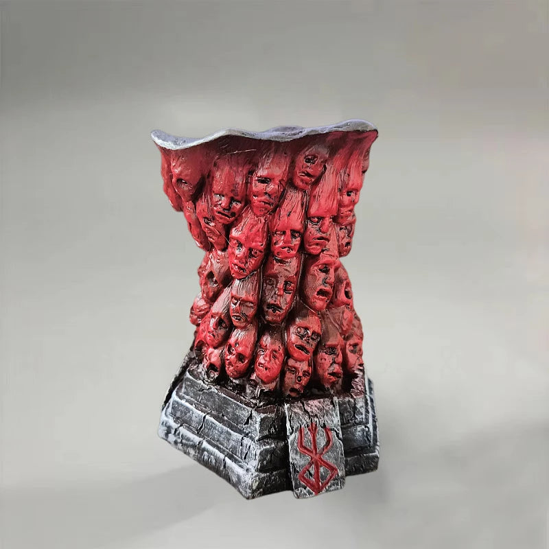 Porte-Bougie en résine avec support inspiré de l'univers de BERSERK, idéale pour les décorations d'Halloween ou thématiques. Cadeau parfait pour les amateurs d'anime et d'objets uniques