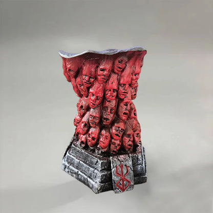 Porte-Bougie en résine avec support inspiré de l'univers de BERSERK, idéale pour les décorations d'Halloween ou thématiques. Cadeau parfait pour les amateurs d'anime et d'objets uniques