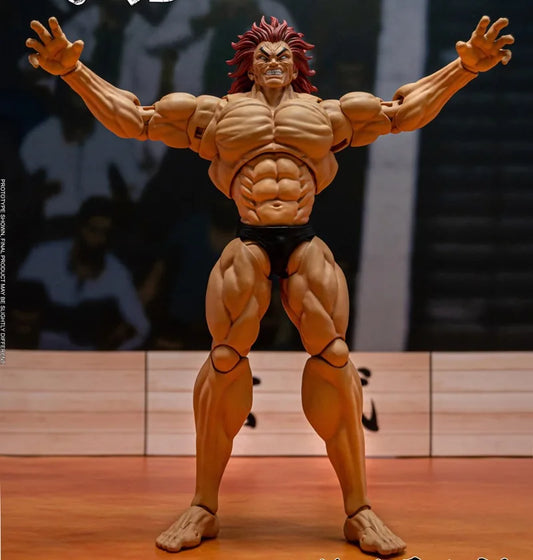 Figura BAKI de 18cm | Figura de acción articulada que representa a Hanma Yujirō. Modelo coleccionable detallado y perfecto como regalo para los fans de Baki.