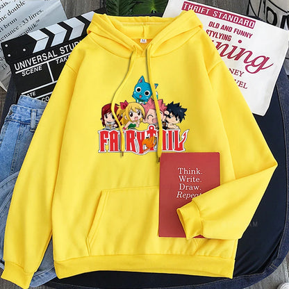 Sweat à capuche pour hommes et femmes inspiré de Fairy Tail. Ce pull en molleton est parfait pour l'automne et l'hiver, un incontournable pour les fans de manga