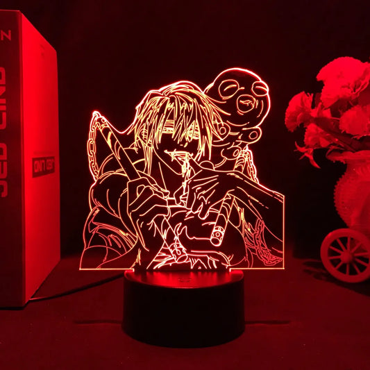 Luz nocturna LED Jujutsu Kaisen con figuras acrílicas. Perfecta para niños o fanáticos del anime, esta lámpara es ideal como regalo de cumpleaños. 
