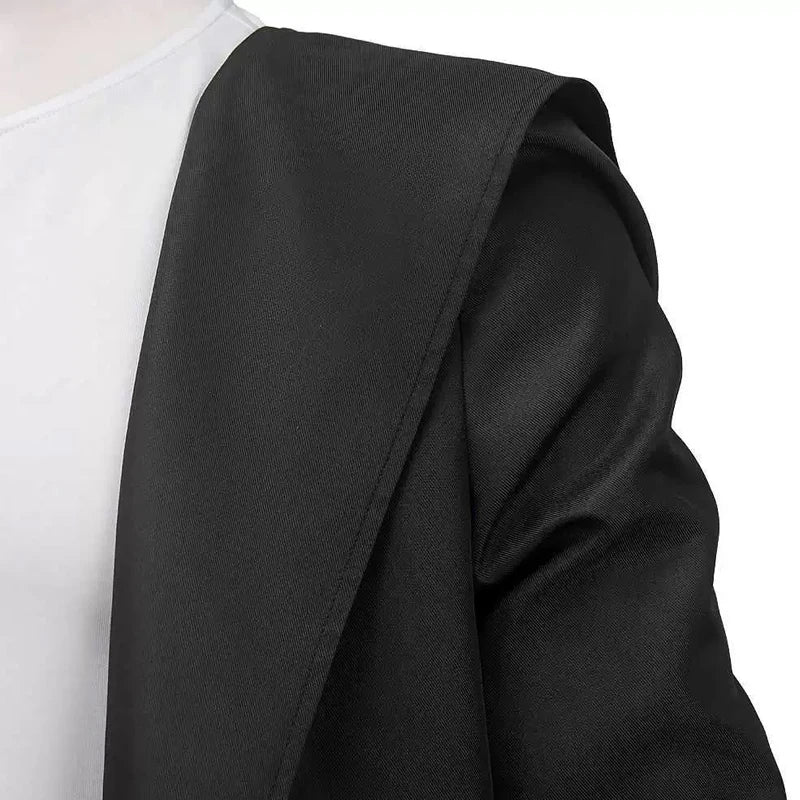 Solo Leveling - Costume de Cosplay Jinwoo Sung | Perruque et manteau noir long inspirés de l'Arise From The Shadow Hunter. Parfait pour les fans d'anime et les événements cosplay