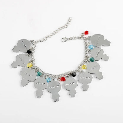 Charm bracelet with My Hero Academia character pendants. Perfect for fans of the anime, this stylish accessory makes a great gift. Ideal for completing an outfit with an anime touch