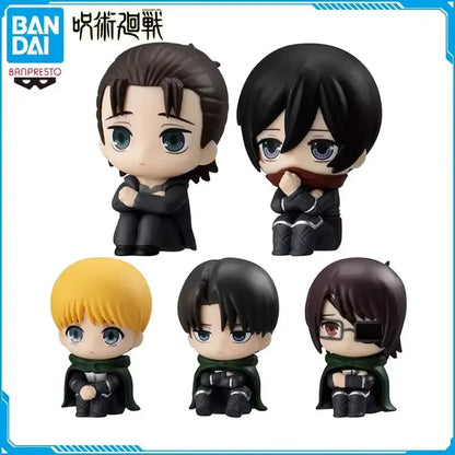 Figuras de Ataque a los Titanes | Figuras originales de BANDAI Attack on Titan de la serie Final Waiting. Descubre a Eren, Mikasa, Armin, Levi y Hansi como minifiguras de Gashapon, perfectas para completar tu colección o para regalar. 