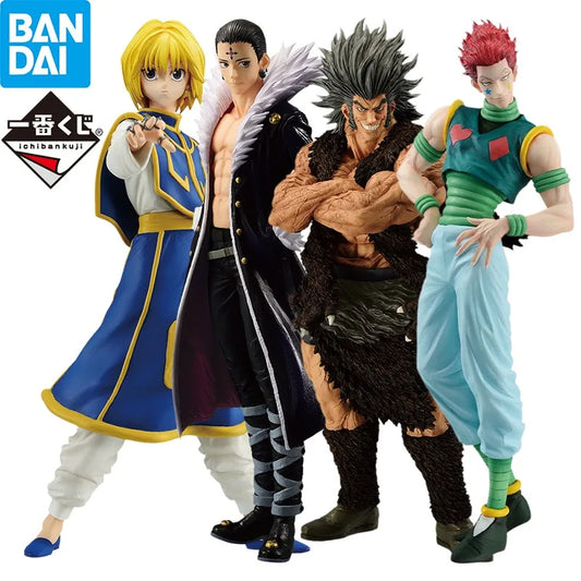 Figuras Bandai Hunter X Hunter de 24-31 cm | Colección de figuras de Ichiban Kuji que representan a Kurapika, Kuroro, Uvogin e Isoka. Estos modelos de acción de alta calidad son perfectos para decoración o como artículos de colección. 