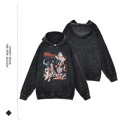 Hoodie vintage lavé inspiré de Dan Da Dan, un incontournable pour les fans du manga. Avec son design oversize et son style streetwear. Confortable et stylé, il est parfait pour les hommes et les femmes qui souhaitent afficher leur amour pour l'anime