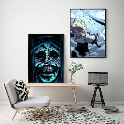 Solo Leveling Unframed Poster | Digital Art Poster for Wall Decor. Ideal for living room, bedroom, restaurant or kitchen. Perfect for anime fans and home decor lovers.