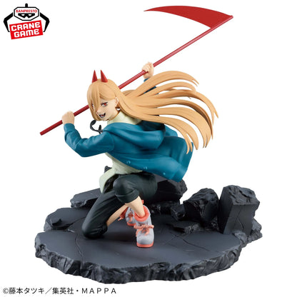 Figura original Bandai Banpresto de 12-14 cm (edición Vibration Stars) Chainsaw Man | Modelos de PVC de Denji y Power en acción. Perfecto como juguete de acción, regalo o coleccionable para fans.