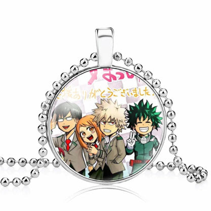 Collar My Hero Academia con un elegante colgante redondo, inspirado en los personajes de My Hero Academia. Accesorio ideal para completar un look o regalar