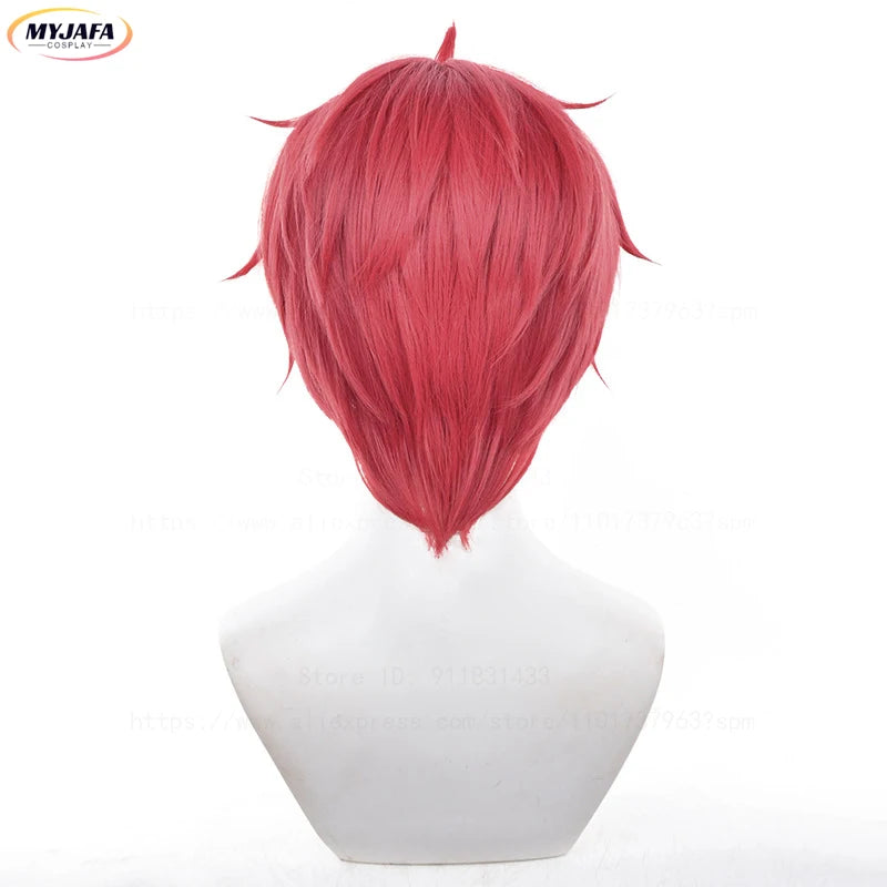 Peluca de cosplay y pendientes de Jin Enjoji (Jiji) del anime Dan Da Dan. Fabricado con fibras sintéticas resistentes al calor. Viene con un gorro de peluca. Perfecto para convenciones, fiestas de disfraces o sesiones fotográficas.