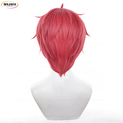 Peluca de cosplay y pendientes de Jin Enjoji (Jiji) del anime Dan Da Dan. Fabricado con fibras sintéticas resistentes al calor. Viene con un gorro de peluca. Perfecto para convenciones, fiestas de disfraces o sesiones fotográficas.