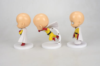 Figura One Punch Man de 10 cm | Figuras que representan a Saitama en 3 poses diferentes. Ideal para coleccionistas y fanáticos de One Punch Man. Perfecto como decoración o regalo.