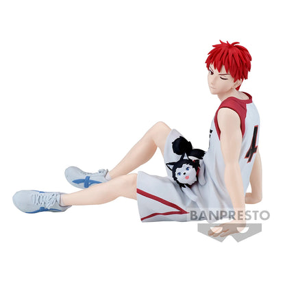 Figuras BANDAI BANPRESTO Kuroko's Basketball ÚLTIMO PARTIDO | Figuras de anime de Kuroko, Kagami, Aomine, Akashi, Murasakibara, Kise y Midorima en pose informal con el cachorro Kuro Junior. Ideal para aficionados y coleccionistas.