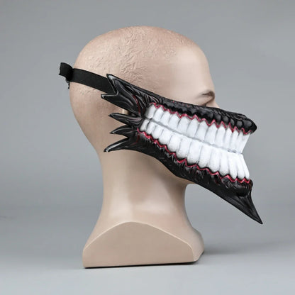 Máscara de miedo inspirada en el personaje Okarun de Dan Da Dan. Perfecto para Halloween, disfraces o eventos de cosplay. ¡Tamaño adulto, ideal para completar tu disfraz e impresionar a los fans del anime!