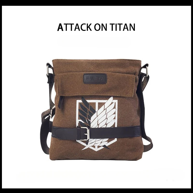 Attack on Titan Large Capacity Crossbody Bag | Show off your passion for Attack on Titan with this retro crossbody bag. Designed to be simple and versatile, this bag offers a large storage capacity, ideal for everyday use 