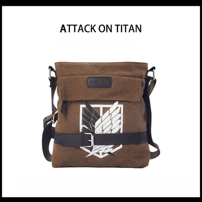 Attack on Titan Large Capacity Crossbody Bag | Show off your passion for Attack on Titan with this retro crossbody bag. Designed to be simple and versatile, this bag offers a large storage capacity, ideal for everyday use 