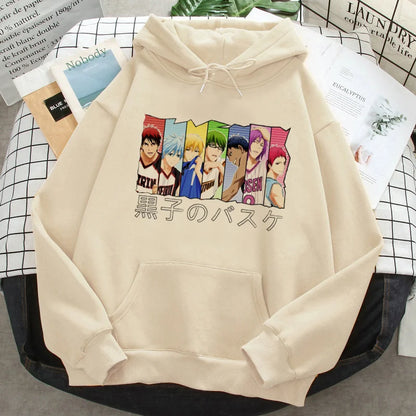 Kuroko no Basket Sudadera con capucha | Estilo urbano gráfico Y2K, inspirado en la moda Kpop. Cómodo, estético e ideal para hombres/mujeres y fanáticos del anime.
