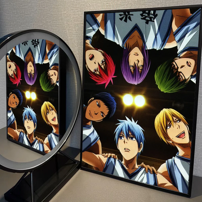 Posters Anime Kuroko No Basket | Stickers en papier blanc adhésif, parfaits pour décorer chambres, cafés ou bars avec un style kawaii. Idéal pour les fans d'anime
