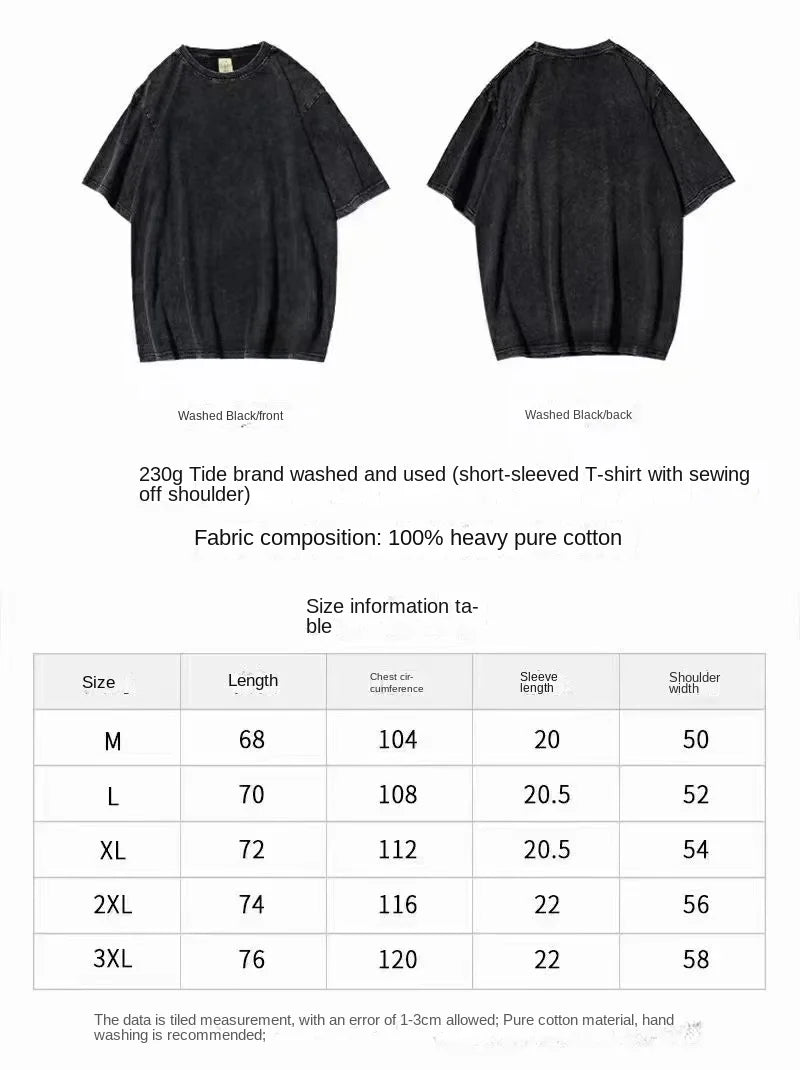 Baki Hanma Unisex Cotton T-Shirt, Harajuku Style. Washed T-Shirt, Perfect for Summer and Casual Streetwear Fashion