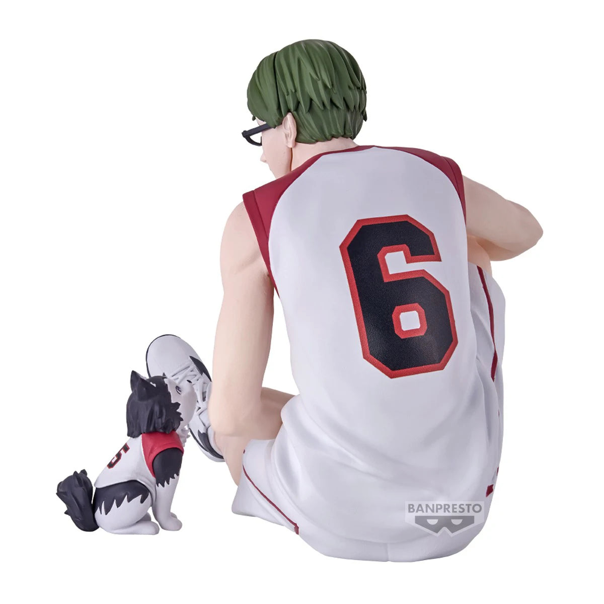 Figuras BANDAI BANPRESTO Kuroko's Basketball ÚLTIMO PARTIDO | Figuras de anime de Kuroko, Kagami, Aomine, Akashi, Murasakibara, Kise y Midorima en pose informal con el cachorro Kuro Junior. Ideal para aficionados y coleccionistas.