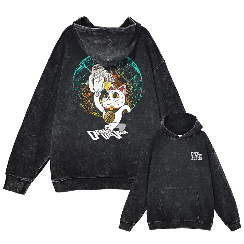 Hoodie vintage lavé inspiré de Dan Da Dan, un incontournable pour les fans du manga. Avec son design oversize et son style streetwear. Confortable et stylé, il est parfait pour les hommes et les femmes qui souhaitent afficher leur amour pour l'anime