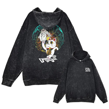 Hoodie vintage lavé inspiré de Dan Da Dan, un incontournable pour les fans du manga. Avec son design oversize et son style streetwear. Confortable et stylé, il est parfait pour les hommes et les femmes qui souhaitent afficher leur amour pour l'anime
