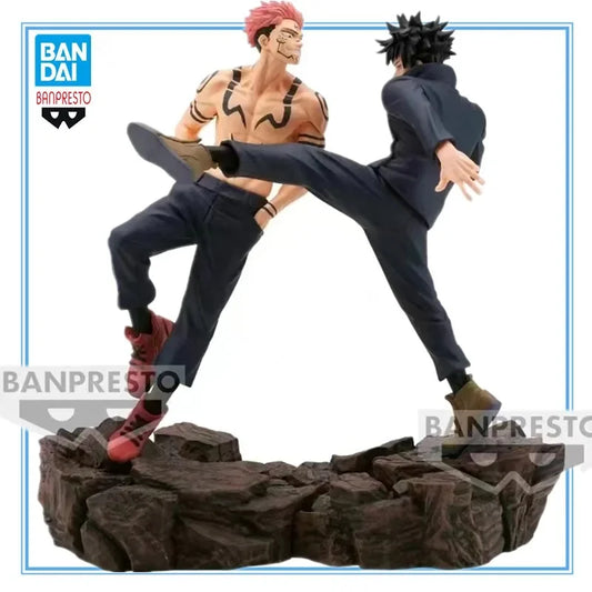 Figuras Banpresto Jujutsu Kaisen de 24 cm | Figuras originales de PVC de Banpresto, que representan a Fushiguro Megumi y Ryômen Sukuna en pleno combate. Ideal para colecciones o como regalo de Navidad.