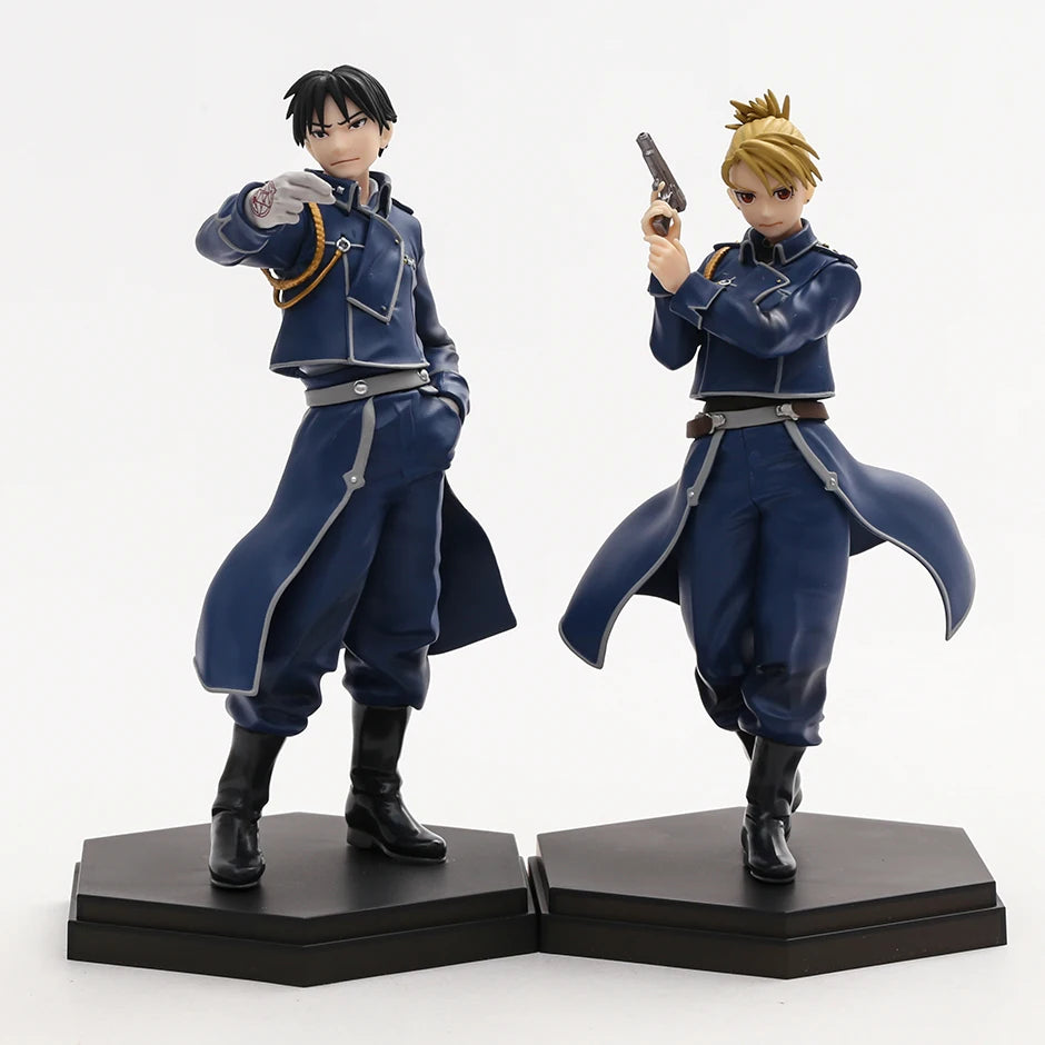 17cm Figurine Fullmetal Alchemist | Figurines POP UP PARADE détaillées de Roy Mustang et Riza Hawkeye. Idéal pour les fans et collectionnuers de l'anime