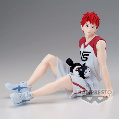 Figuras BANDAI BANPRESTO Kuroko's Basketball ÚLTIMO PARTIDO | Figuras de anime de Kuroko, Kagami, Aomine, Akashi, Murasakibara, Kise y Midorima en pose informal con el cachorro Kuro Junior. Ideal para aficionados y coleccionistas.