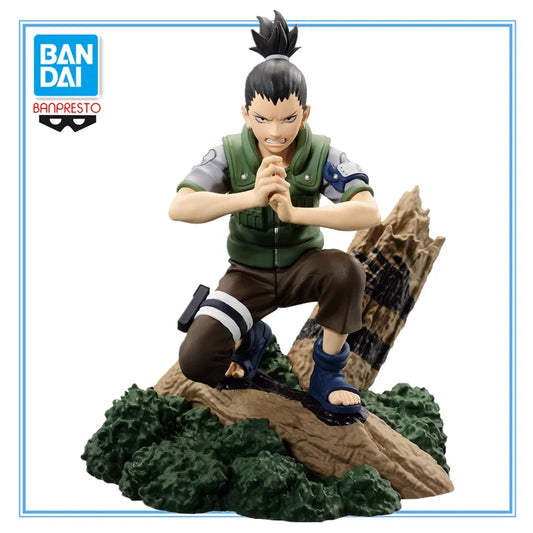 Figura Original BANDAl Banpresto de 11cm (Edición Memorable Saga) Naruto | Figura de acción de PVC que representa a Nara Shikamaru, de la serie Naruto. Un auténtico modelo coleccionable, perfecto para los fans de la franquicia.