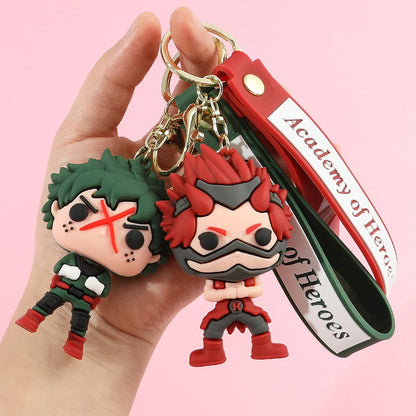 Añade un poco de estilo a tus accesorios con estos llaveros de silicona My Hero Academia. Son perfectos para personalizar tu mochila, llavero o coche. ¡Un regalo ideal para los fanáticos del anime!
