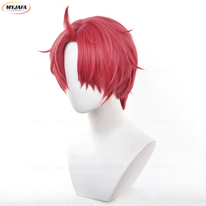 Peluca de cosplay y pendientes de Jin Enjoji (Jiji) del anime Dan Da Dan. Fabricado con fibras sintéticas resistentes al calor. Viene con un gorro de peluca. Perfecto para convenciones, fiestas de disfraces o sesiones fotográficas.