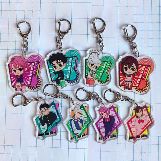 Demuestra tu pasión por Dan Da Dan con estos llaveros acrílicos. Este lindo y detallado colgante es perfecto para decorar tus bolsos o para completar una colección.