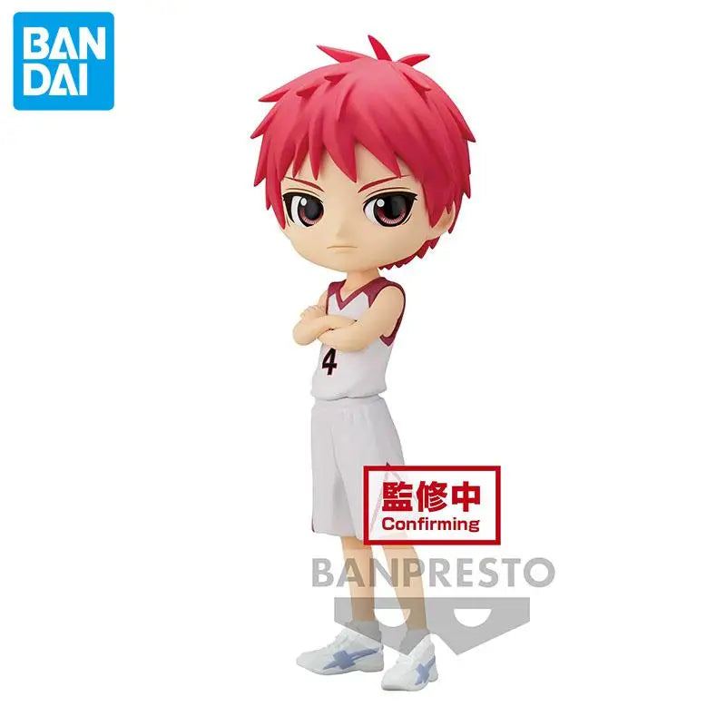 Figura de baloncesto Original Bandai Q posket Kuroko de 14cm | Akashi Seijuro y Midorima Shintaro. Auténtico modelo en caja, ideal para regalo o para coleccionistas de anime.