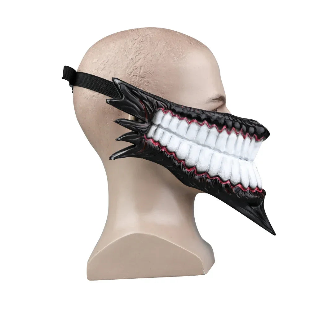 Máscara de miedo inspirada en el personaje Okarun de Dan Da Dan. Perfecto para Halloween, disfraces o eventos de cosplay. ¡Tamaño adulto, ideal para completar tu disfraz e impresionar a los fans del anime!